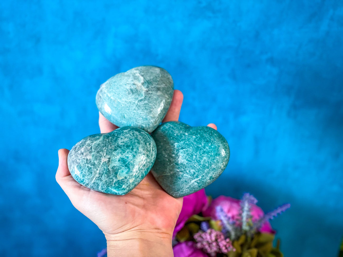 Amazonite Crystal Hearts, Amazonstone Heart