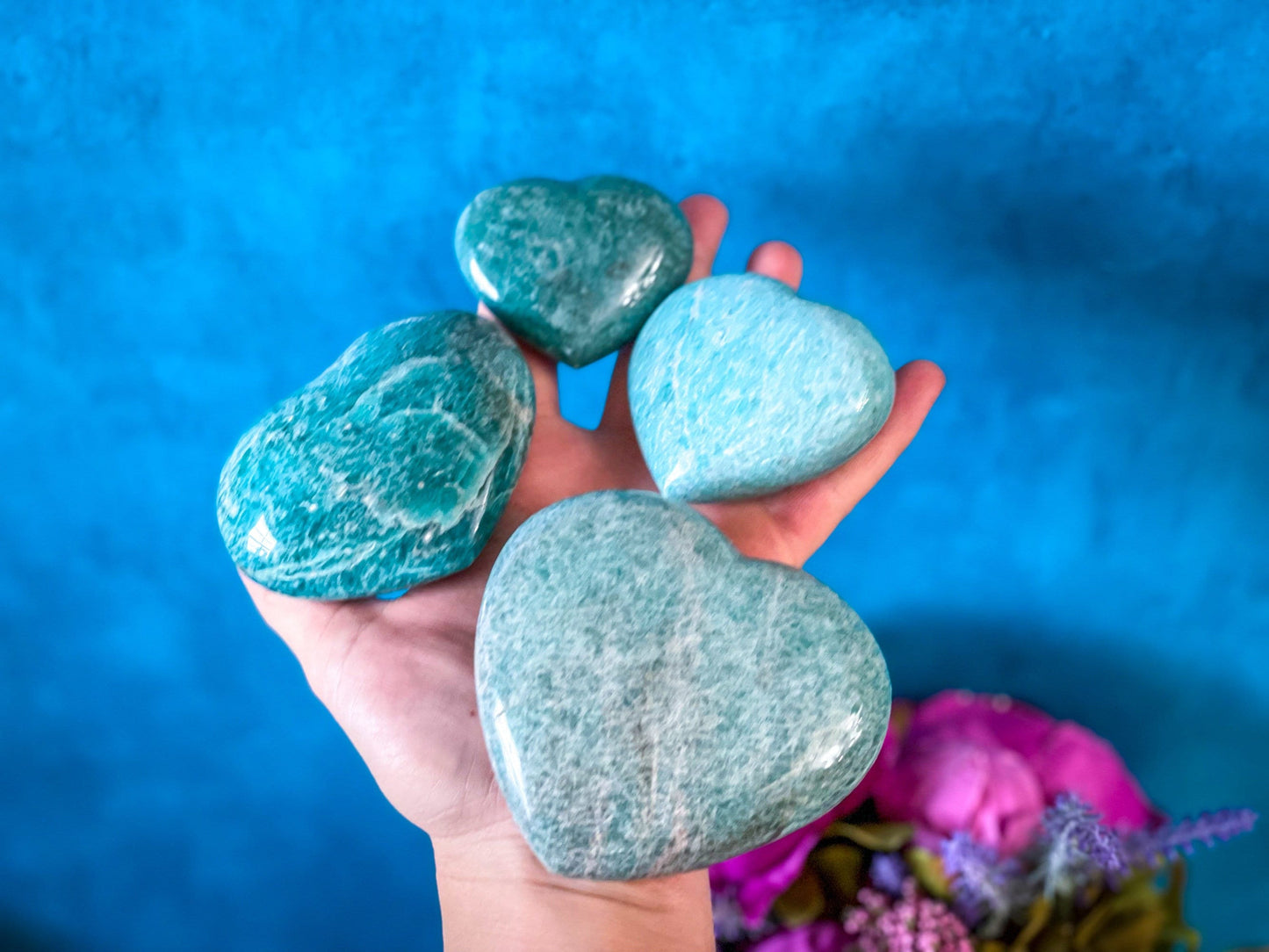 Amazonite Crystal Hearts, Amazonstone Heart