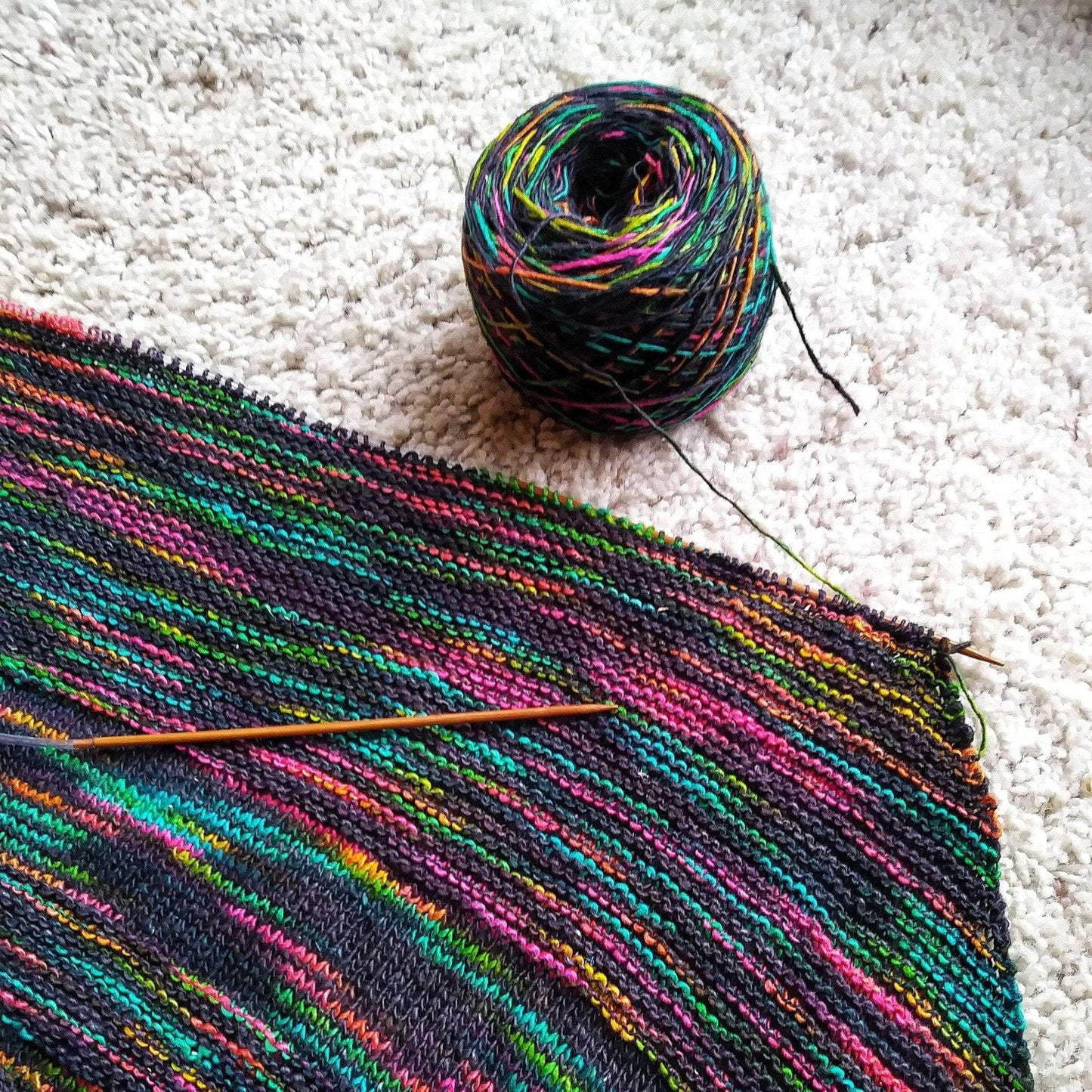 Neon Pop Shawl Knitting Pattern