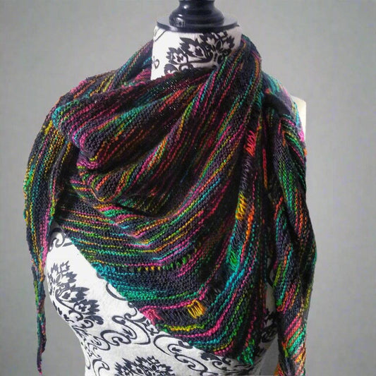 Neon Pop Shawl Knitting Pattern