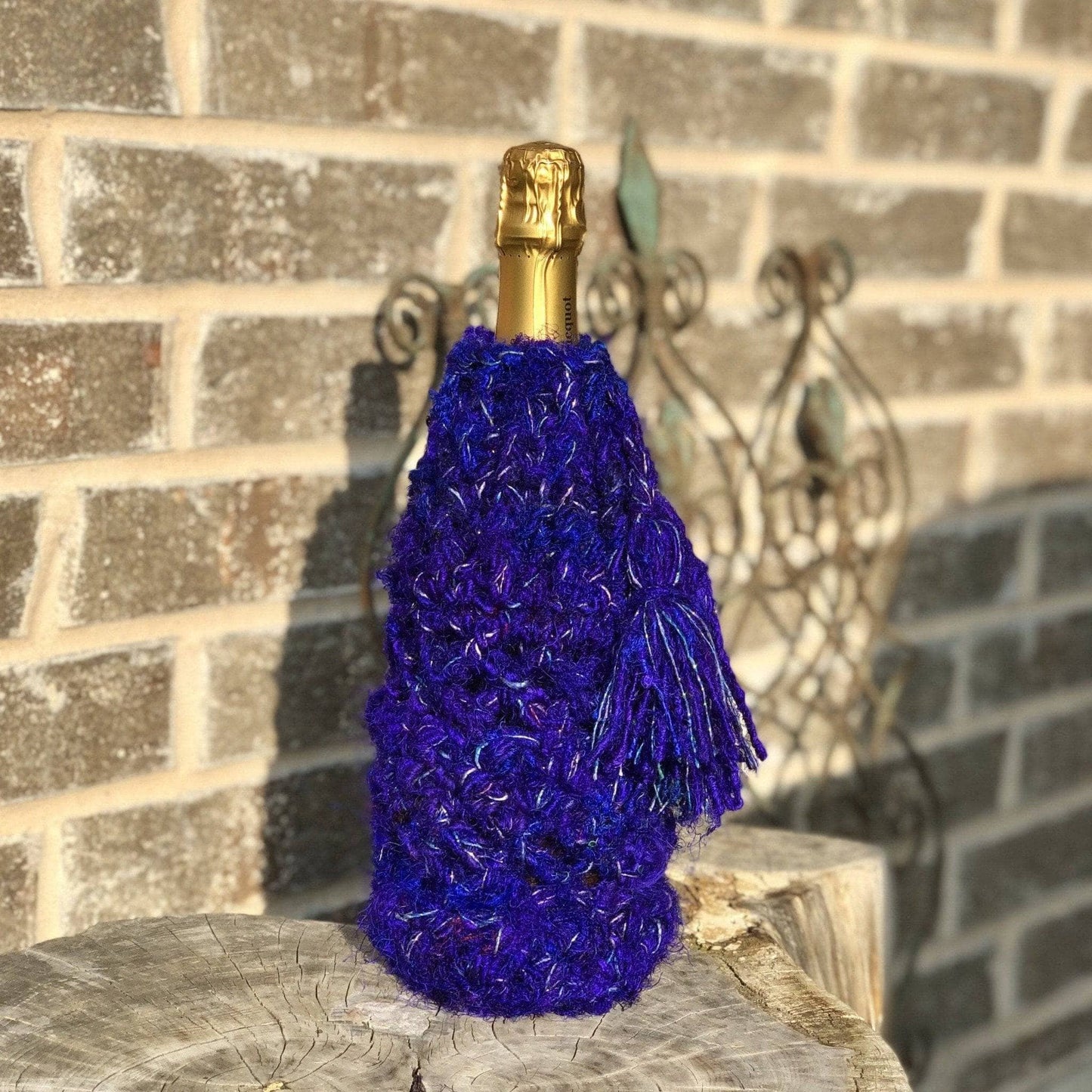 New Year's Eve Bottle Cover Crochet Pattern