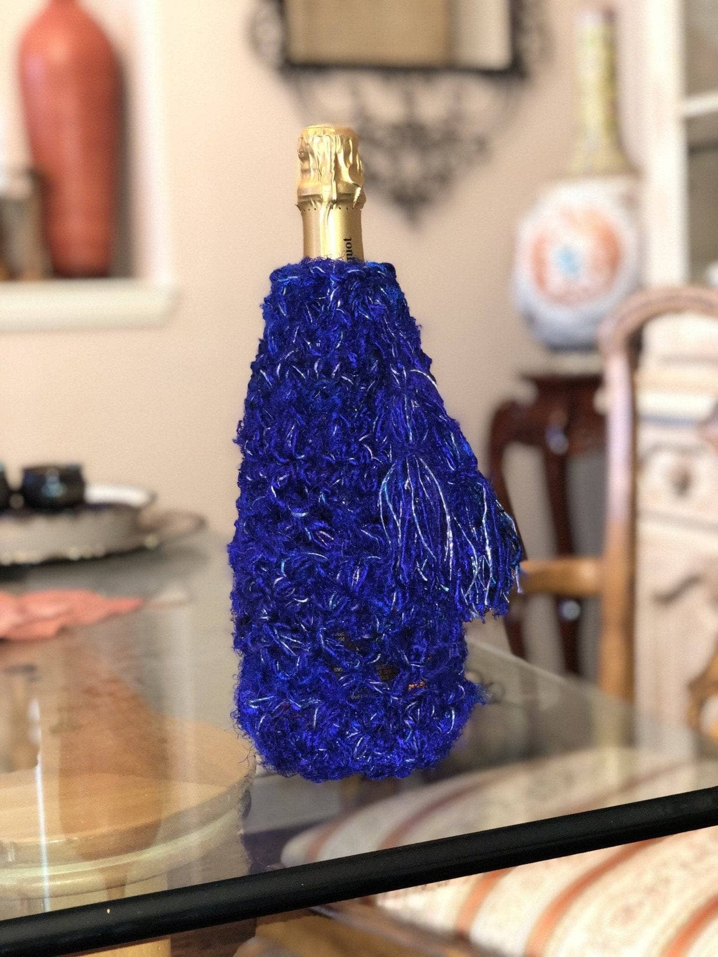 New Year's Eve Bottle Cover Crochet Pattern