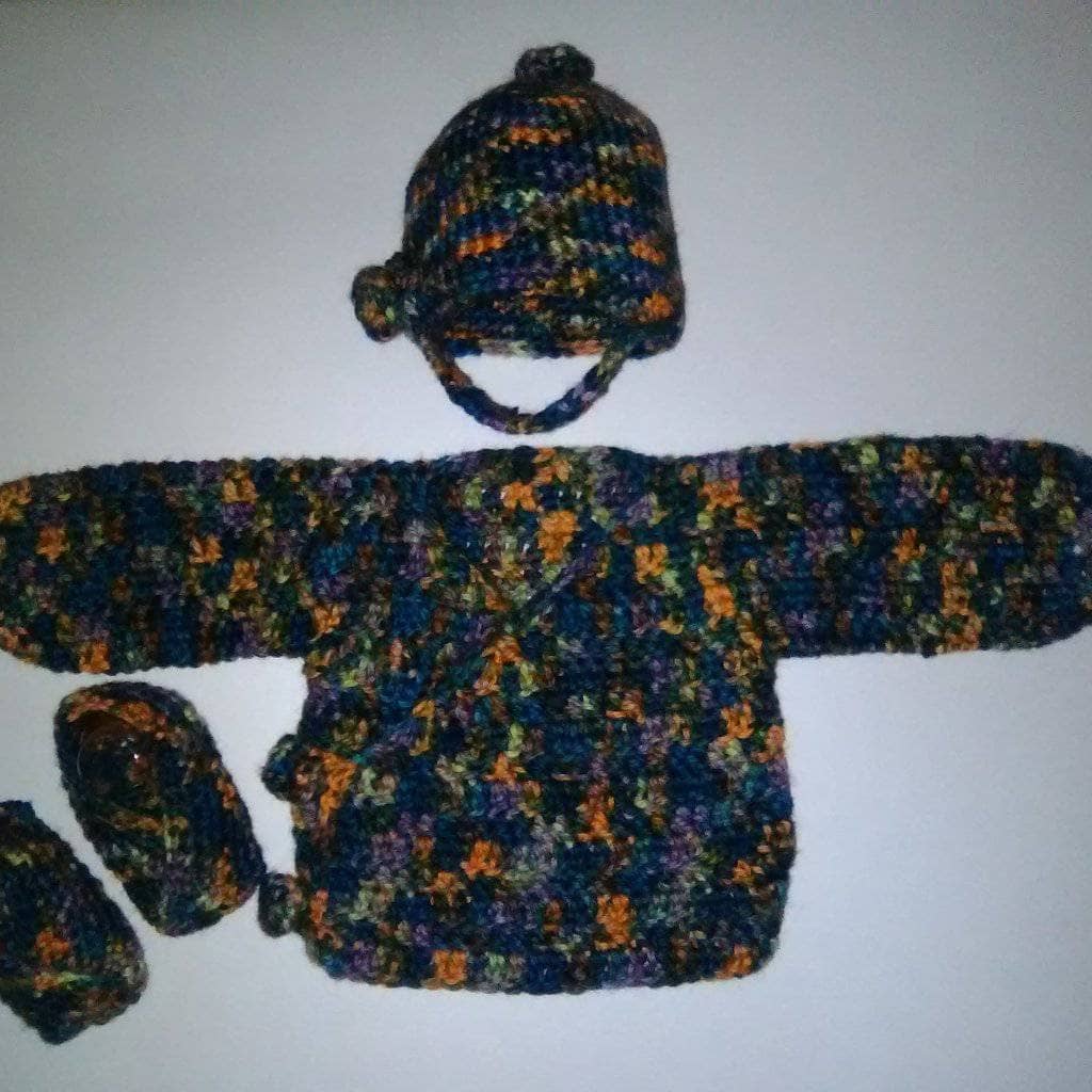 Newborn Duster Style Cardigan Crochet Pattern