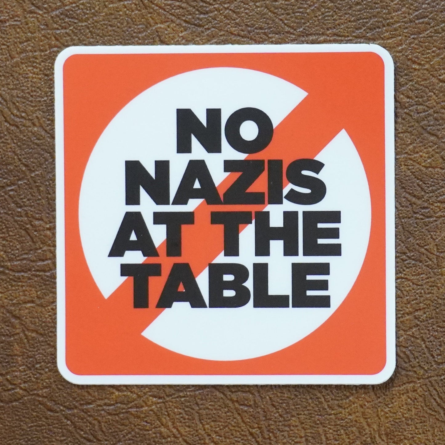 No Nazis at the Table Vinyl Sticker – Set the Tone for Inclusive Gaming