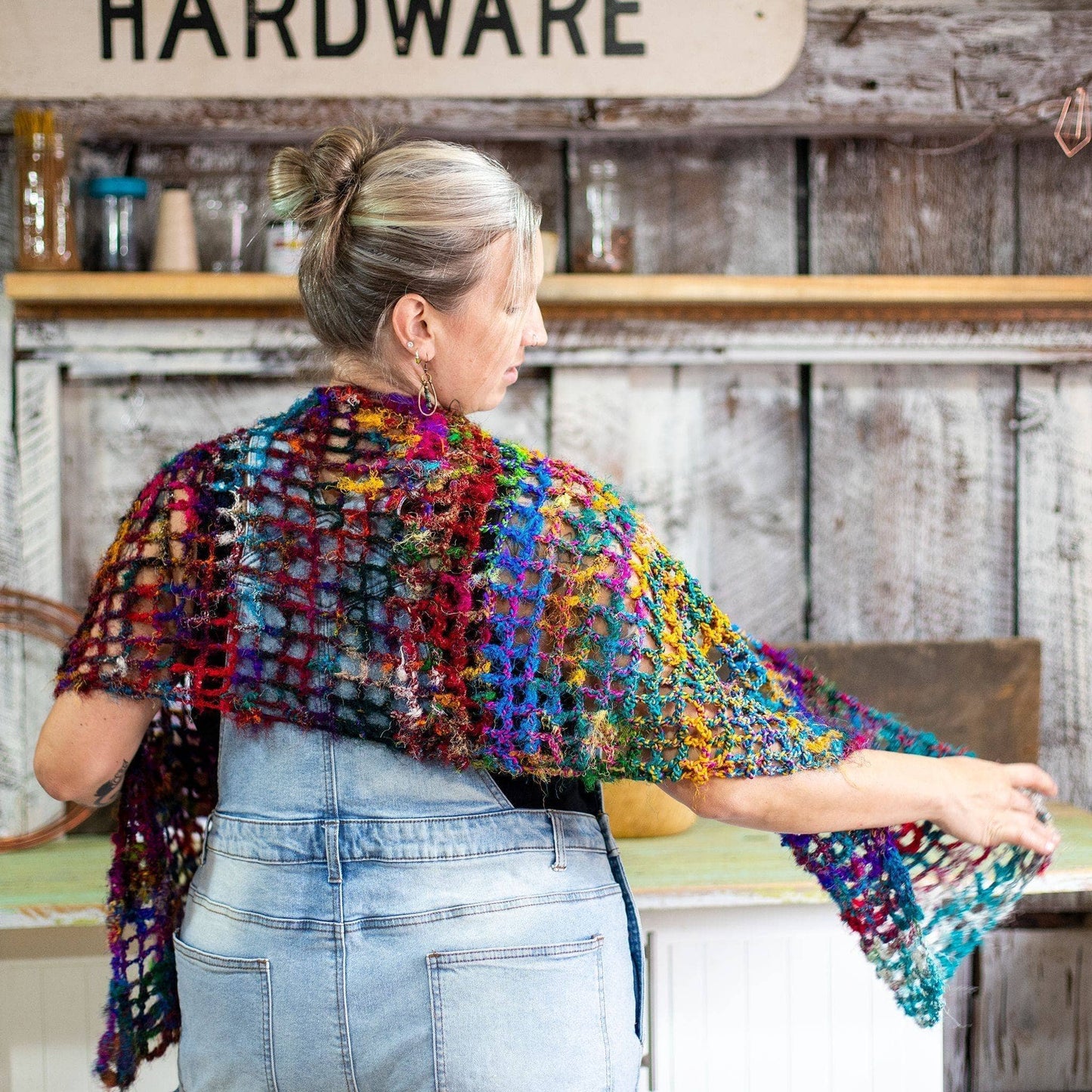QuadraMesh Crochet Shawl Easy Pattern