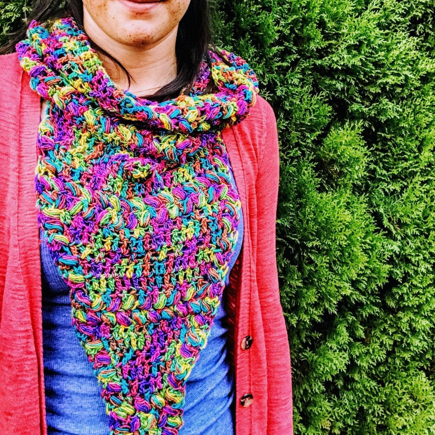 Rainbow Meadows Cowl Crochet Pattern