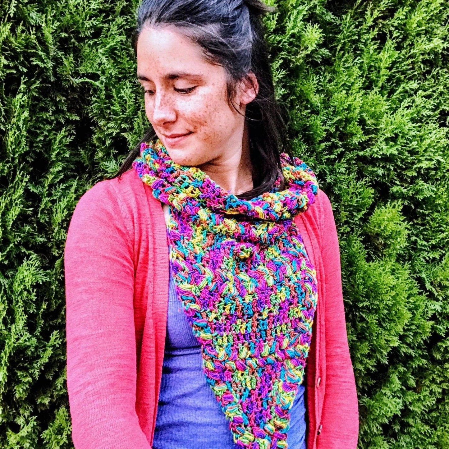 Rainbow Meadows Cowl Crochet Pattern