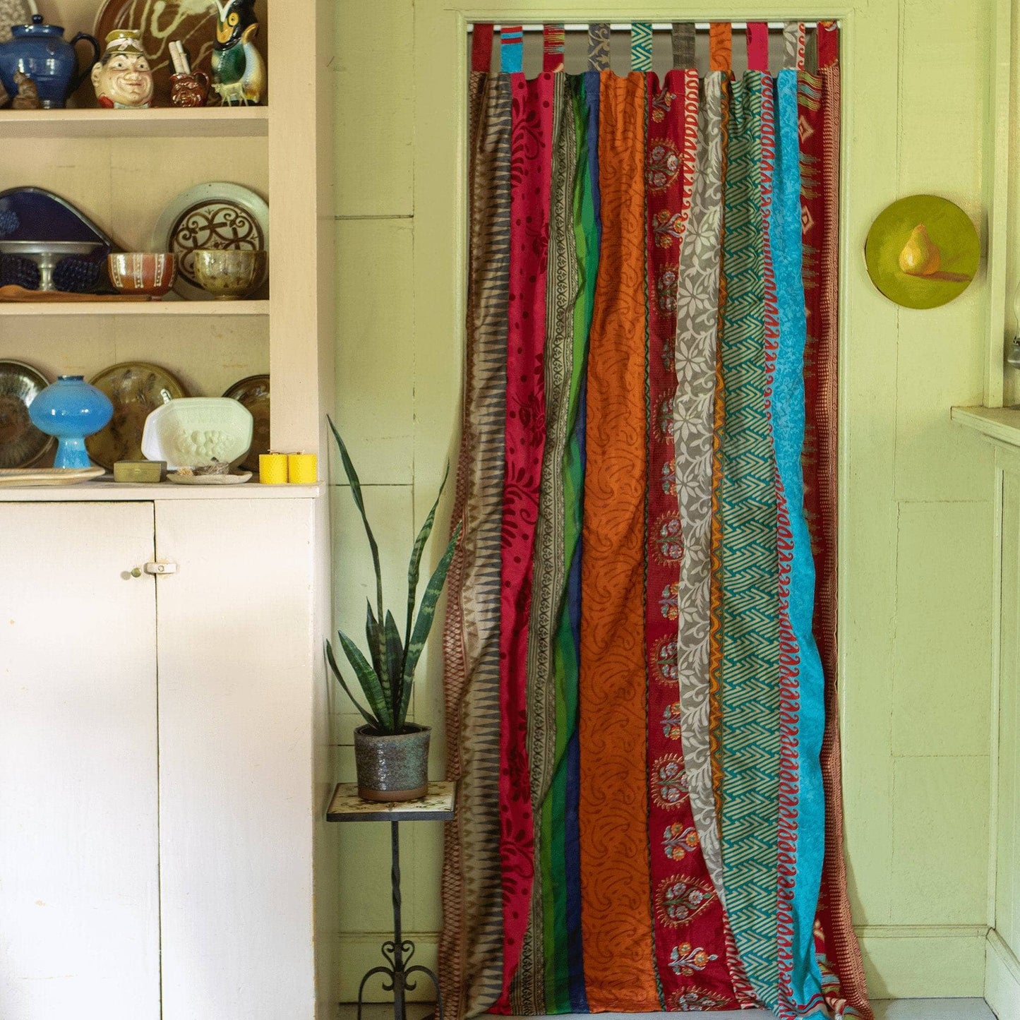 Rainbow Oasis: Recycled Sari Curtains