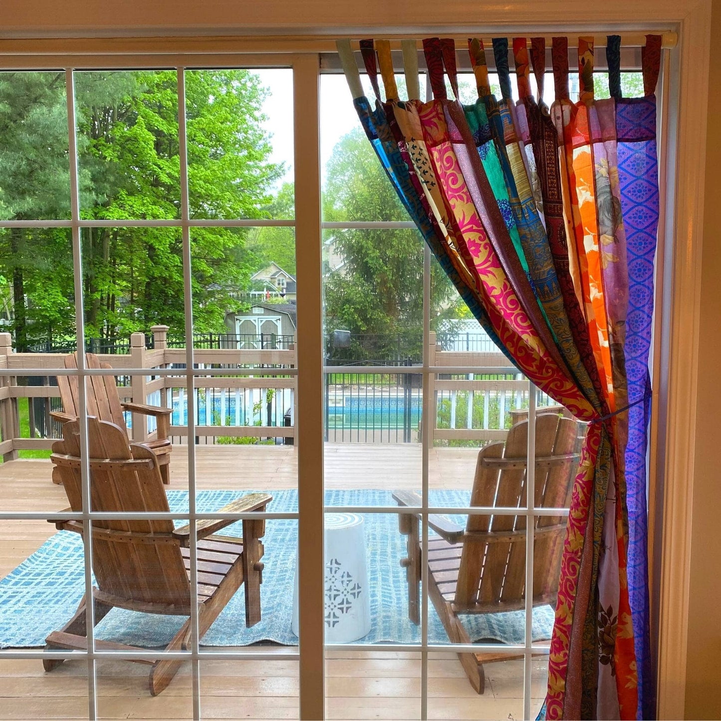 Rainbow Oasis: Recycled Sari Curtains