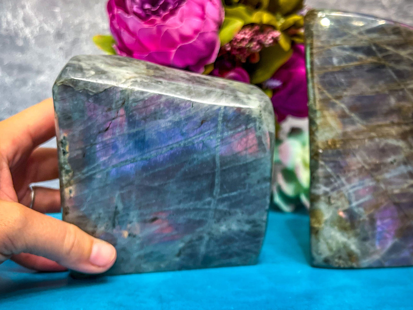 2 Lb+ Purple Labradorite crystal Freeform, Rainbow Labradorite, White Labradorite