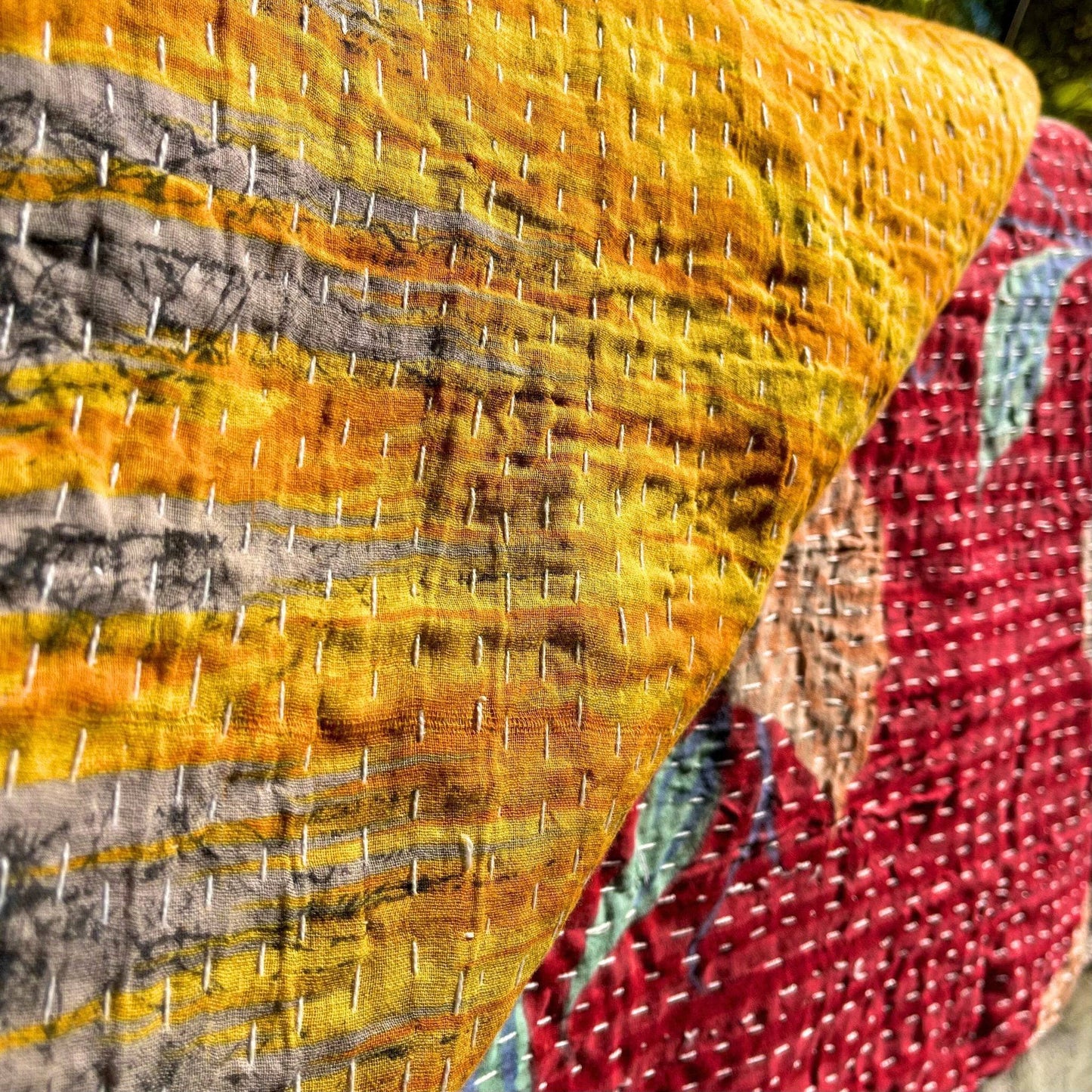 Vintage Kantha Quilted Blankets