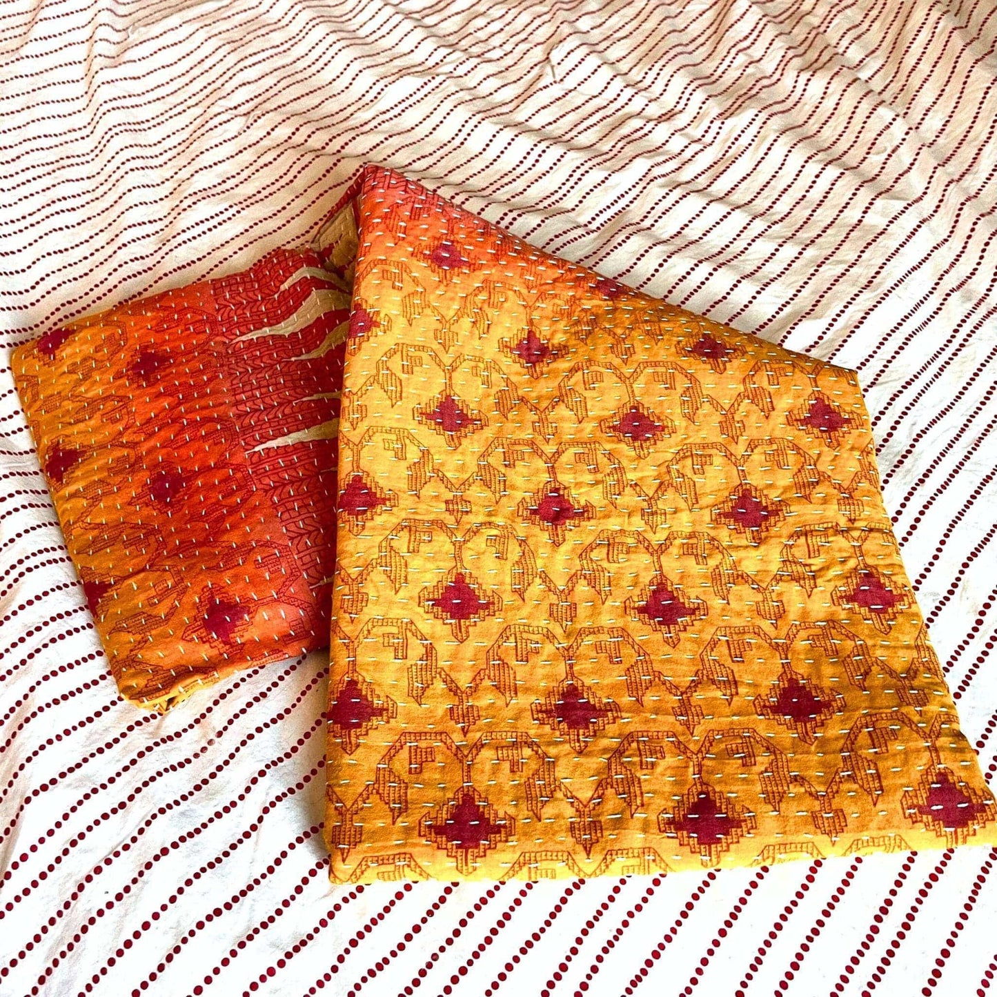 Vintage Kantha Quilted Blankets