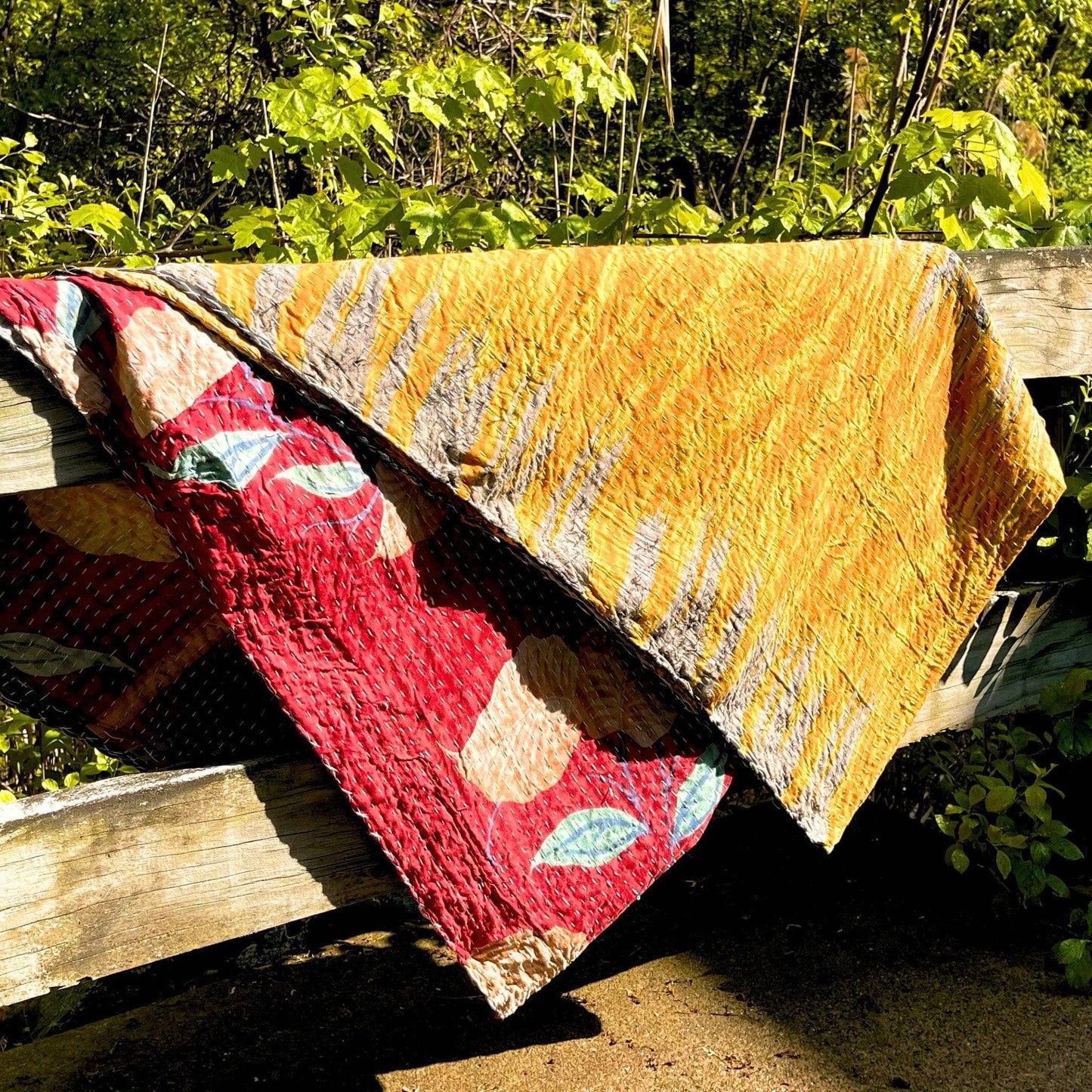 Vintage Kantha Quilted Blankets
