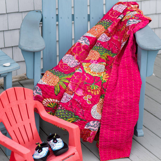 Vintage Kantha Quilted Blankets