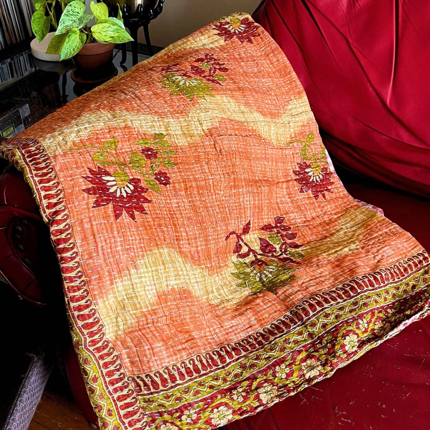 Vintage Kantha Quilted Blankets