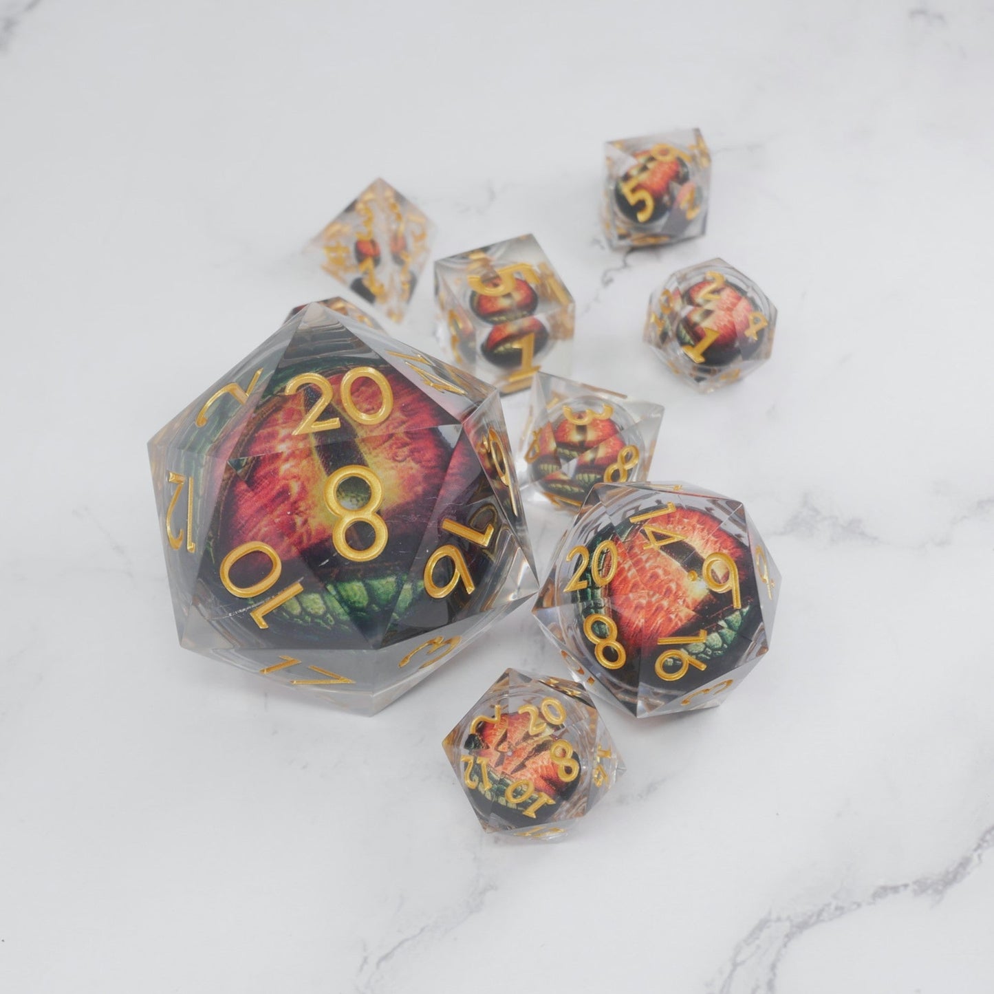 Xanathar's Eye | Giant D20 Moving Eye DnD Dice | Acrylic RPG Gaming Dice
